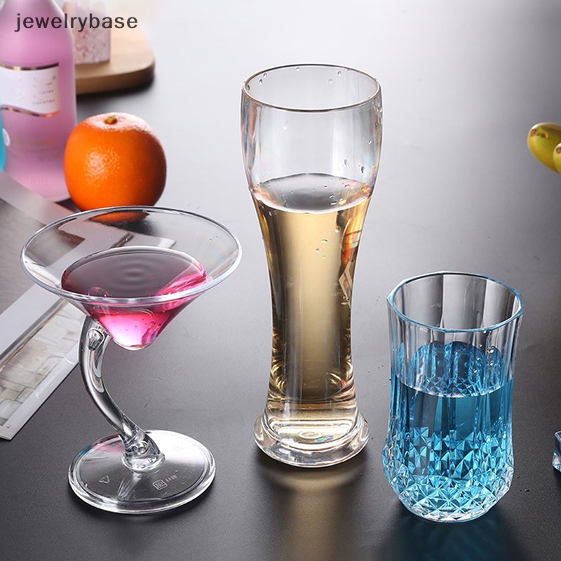 [jewelrybase] Cangkir Cocktail Akrilik Rumah Pesta Pernikahan Bar Goblet Jus Anggur Gelas Minum Butik