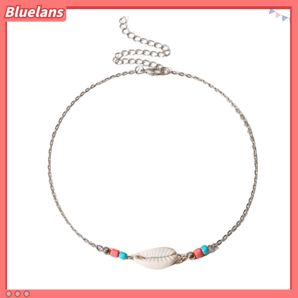 [BLS] Bohemian Wanita Musim Panas Pantai Adjustable Beads Shell Choker Kalung Perhiasan