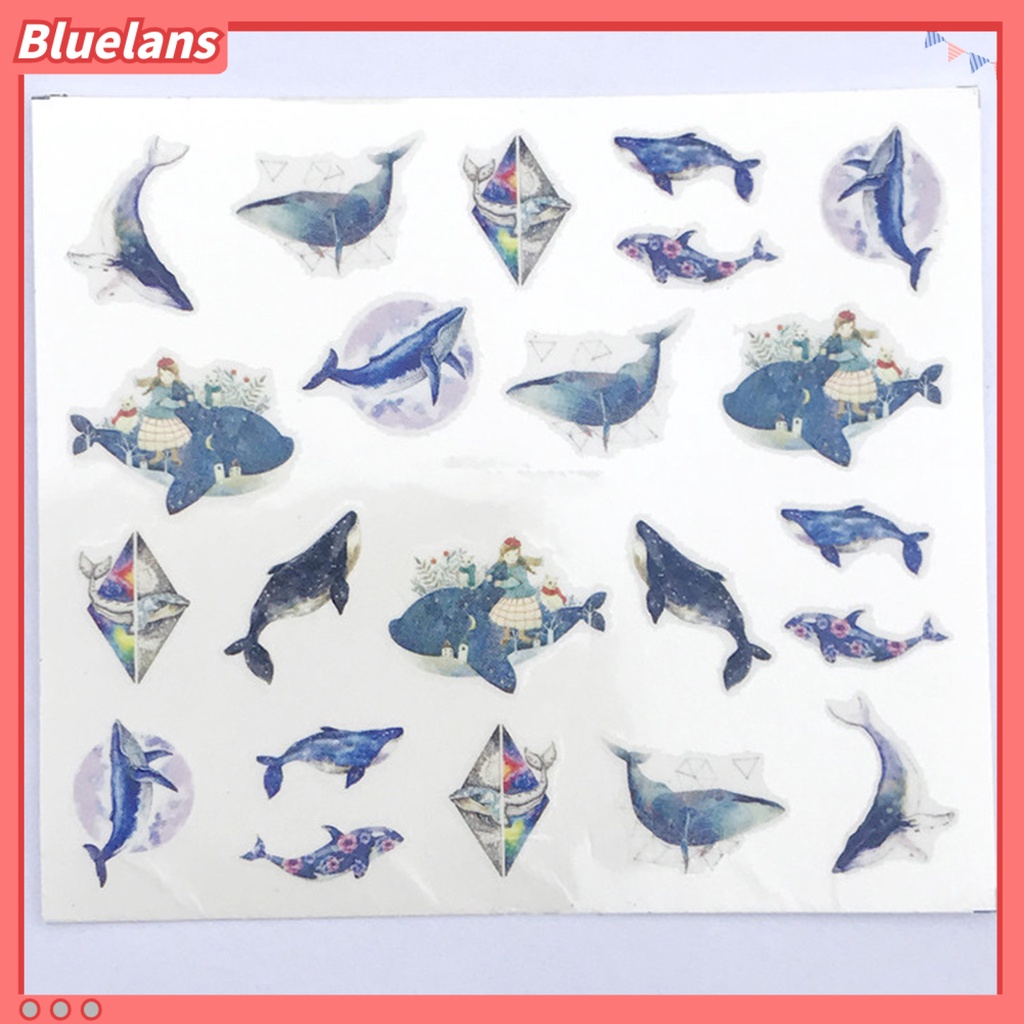 [BLM] Stiker Perekat Kuku Elk Serigala Motif Hewan Hiasan Kuku Aksesori 2D Nail Art Sticker Decal Untuk