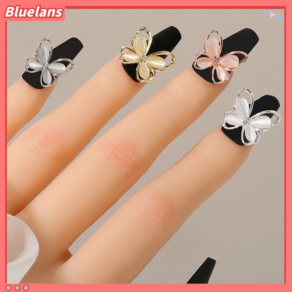 [BLM] 20pcs Ornamen Kuku Bentuk Indah Mempesona Efek Visual Alloy Warna-Warni Halus Hiasan Kuku Kupu-Kupu DIY Kerajinan Perlengkapan Kuku