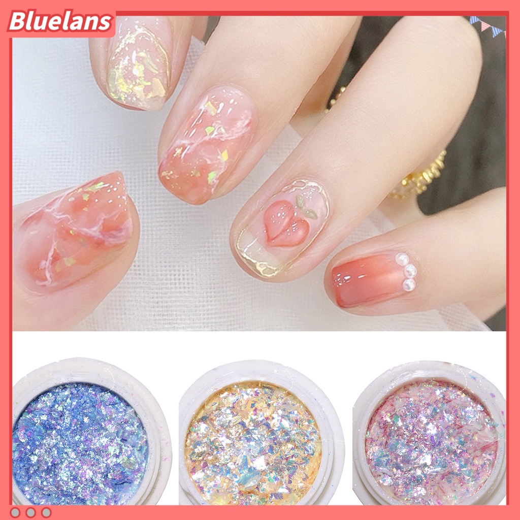 [BLM] Nail Glitters Colorful Nail Beauty Ultra-Tipis Manicure Sequin Powder Glitters Untuk Profesional