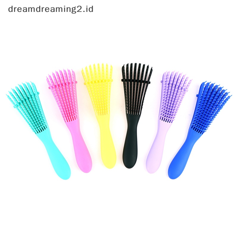 (drea) 1pc Sisir Rambut Sikat Rambut Detangling Brush Salon Pijat Aneka Alat Rambut Keriting //