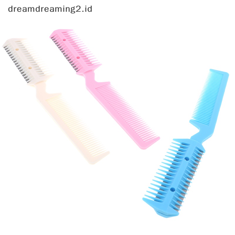 (drea) Sisir Silet Warna Pemotong Rambut Thinning Shaper Comb Pisau Cukur Trimmer Barber //