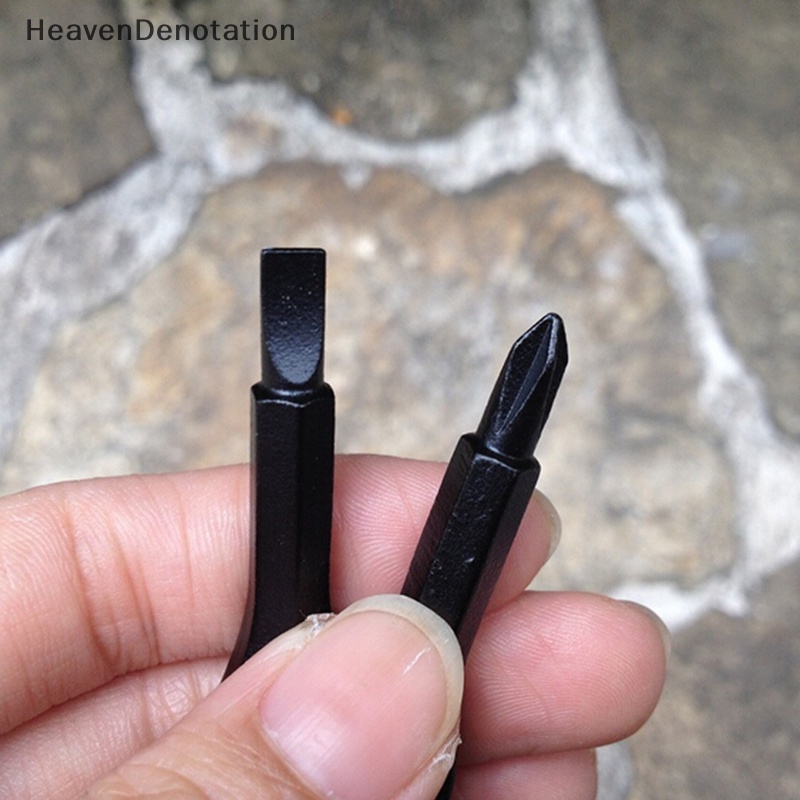 [HeavenDenotation] 2kunci Stainless Gantungan Kunci Saku Alat Obeng Set Outdoor HDV