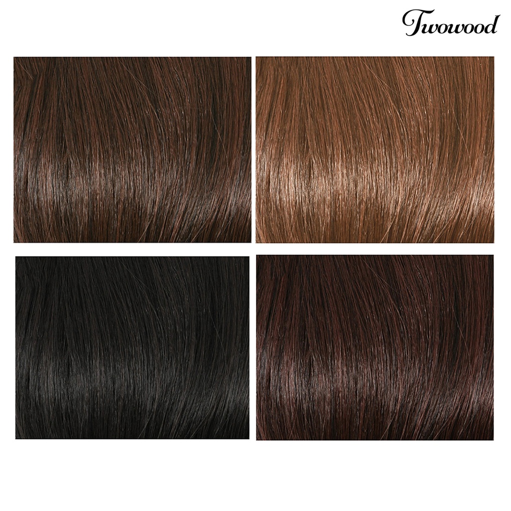 Twowood Wig Pendek Fashion Wig Bob Silky Realistis Wig Lurus Pendek Untuk Lady