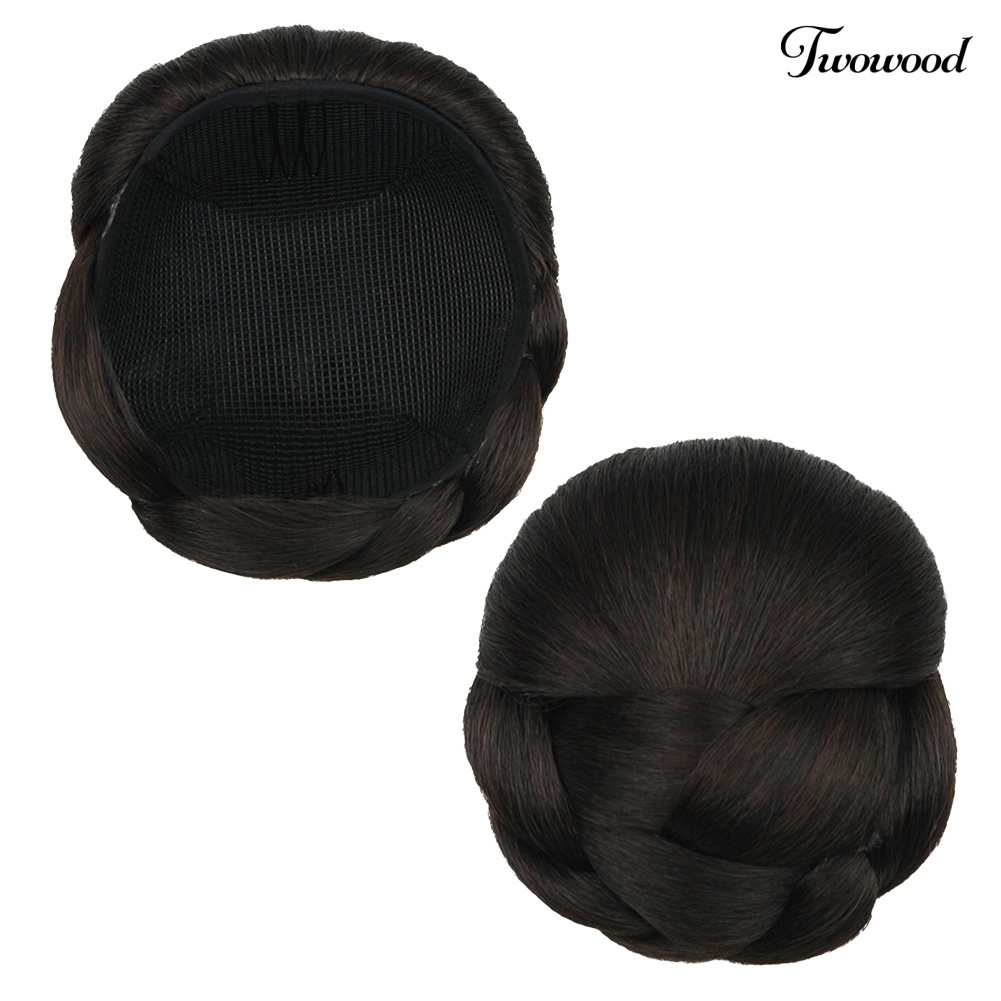 Twowood Wanita Updo Styling Sopak Sintetis Dikepang Pony Tail Hair Bun Extension