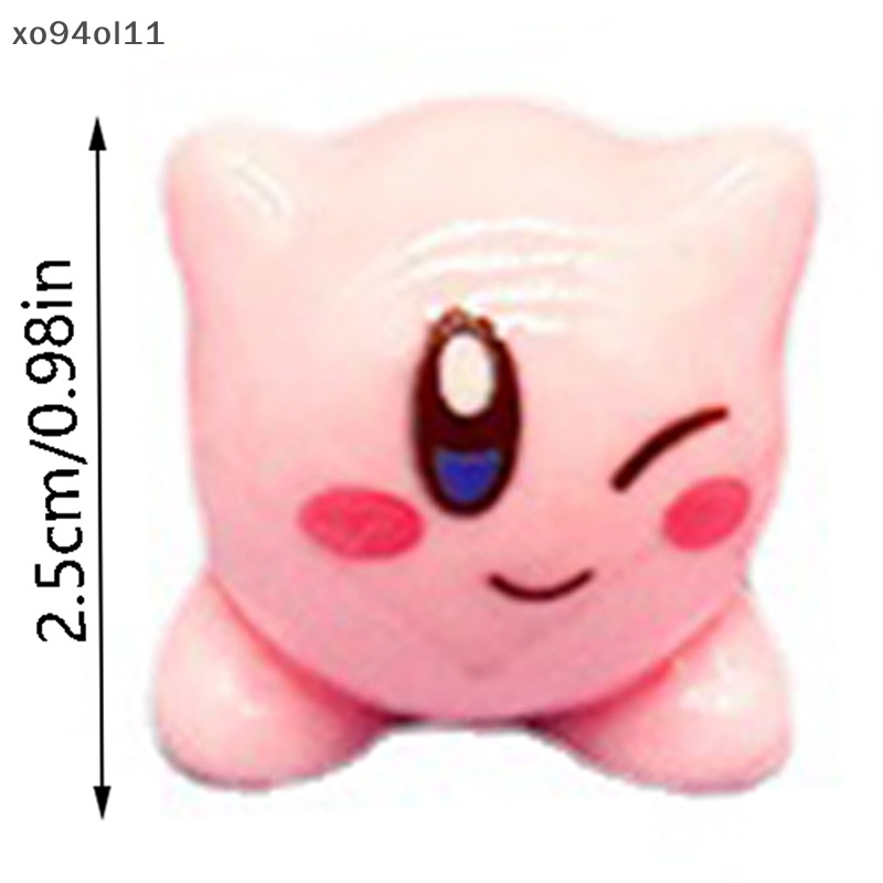 Xo 2Pcs Mini Bercahaya Kirby Super Bintang Ornamen Kartun Boneka Mikro Lanskap Dekorasi Rumah Boneka Miniatur Mainan OL