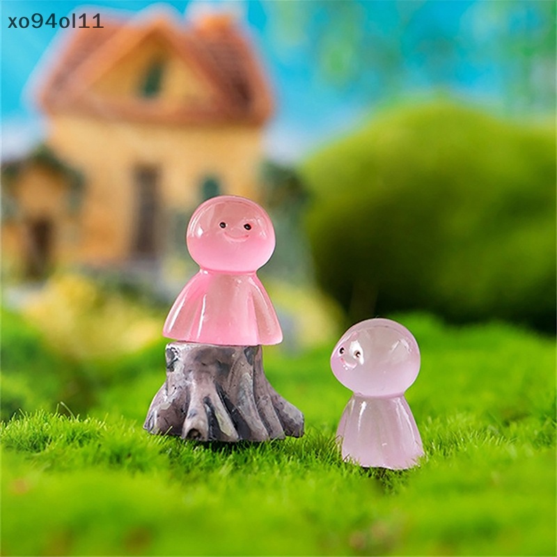 Xo 2/5Pcs Luminous Sunshine Doll Ornamen Mini Warna Kartun Boneka Mikro Lanskap Dekorasi Rumah Boneka Miniatur Mainan OL