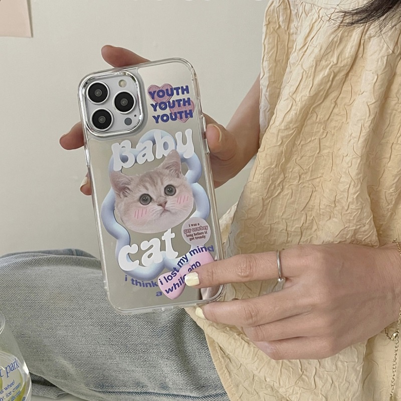 Cocok Untuk Iphone14 Pro Max iPhone Phone Case Permukaan Cermin Kamera Perlindungan Shockproof Kuat Kompatibel Dengan Iphone13 13pro 13prm iPhone 11 7Plus 8Plus Xr XS 12 Pro Max Phone Case