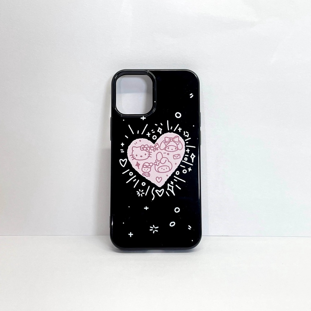 Ins Sanrio Gaya Cocok Untuk iPhone 14 Pro Max Casing Ponsel iPhone Kompatibel Dengan Iphone13 13pro 13prm iPhone 11 11pro 14plus 12Pro Max Shockproof TPU Phone Case