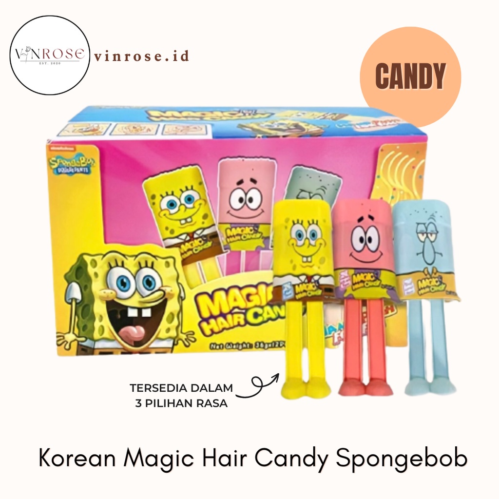 

Squidward Spongebob Candy Permen Viral/ Korean Magic Hair Candy