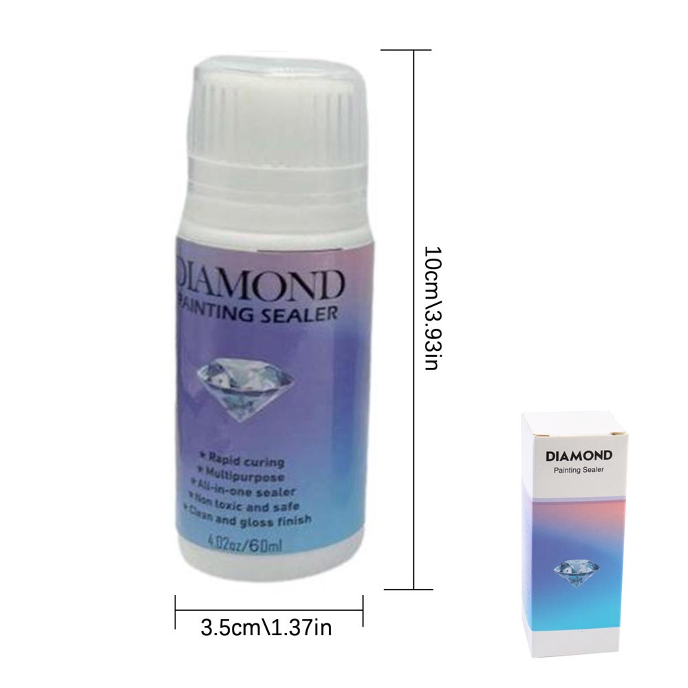 ღ 120ml Diamond Painting Sealer 5d Diamond Painting Art Glue Painting Puzzle Aksesoris Jahitan Silang Mosaik Cepat Kering