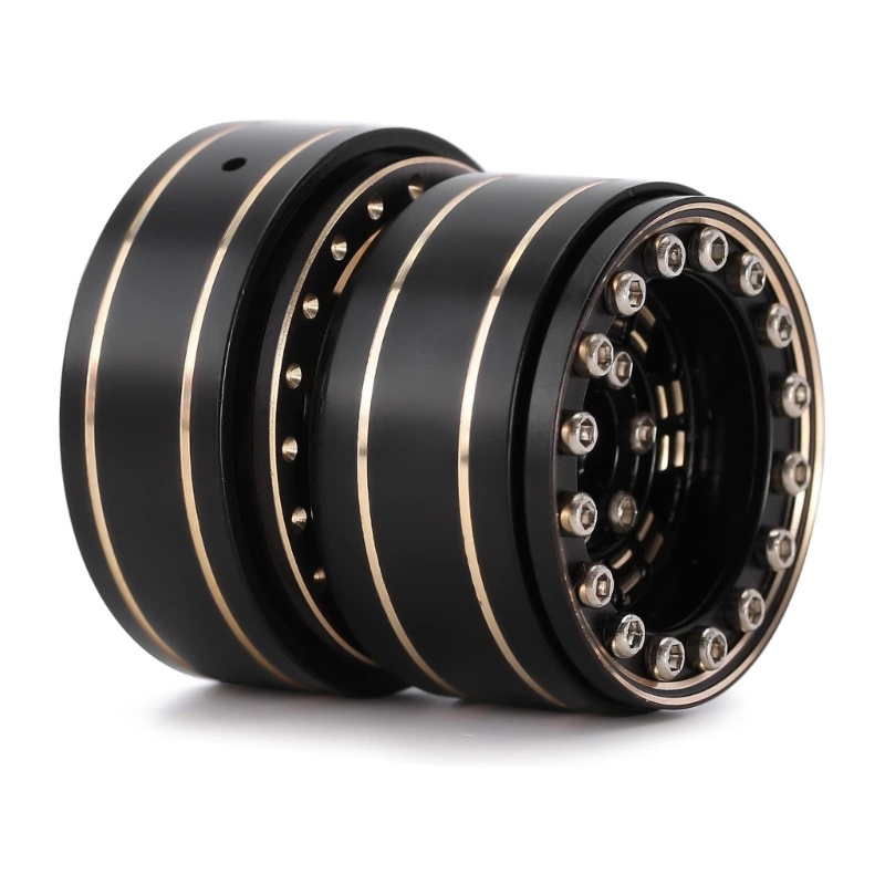 Zzz 12-Spoke Wheels Brass Beadlock Rims Deadbolt- RC Crawler RC Mobil Upgrade Parts Untuk 18 TRX4M 1 24 SCX24 Beadlock Whe