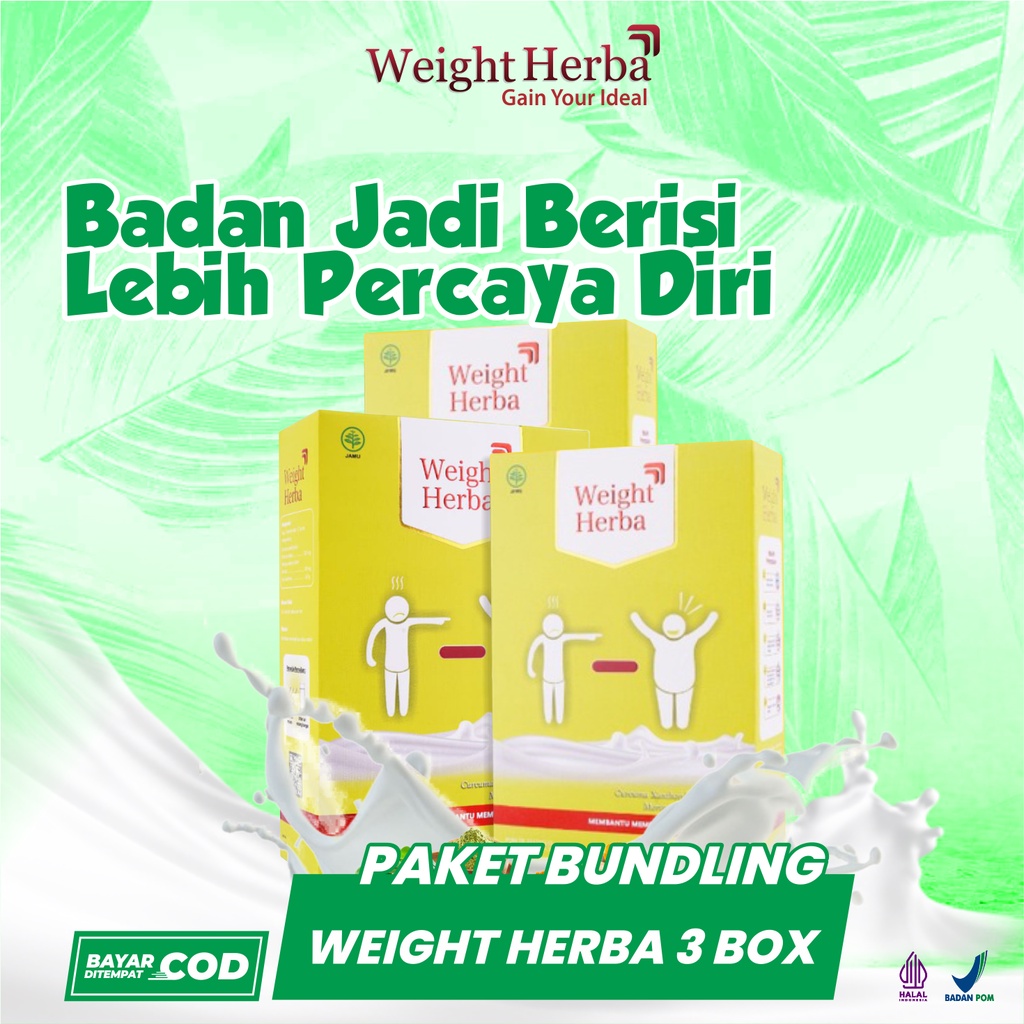 

Paket 3 Box Weight Herba – Solusi Ampuh Menambah Berat Badan dengan 2 Gelas Sehari, Susu Penambah Berat Badan, Susu Menambah Nafsu Makan Dan Susu Asupan Tubuh, Susu Tampa Efek Samping, Susu Gula Rendah, Susu Diabetes, Susu Herbal Alami