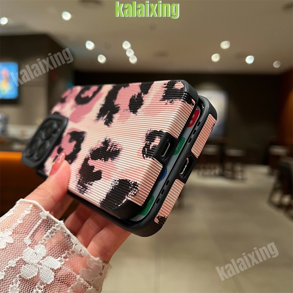 IPHONE Case Motif Leopard Warna Pink Untuk Iphone11 12 13 14 Pro Max14 Plus Xs Max X XR 78 Plus Soft Back Cover