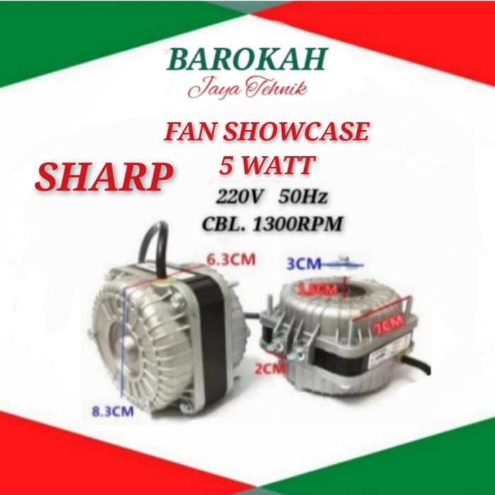 Dinamo fan showcase 5/25Watt lemari pendingin minuman merk Sharp