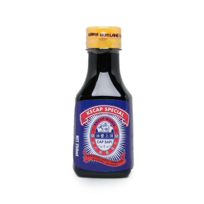 

CAP SAPI KECAP MANIS SPECIAL 250ML BTL