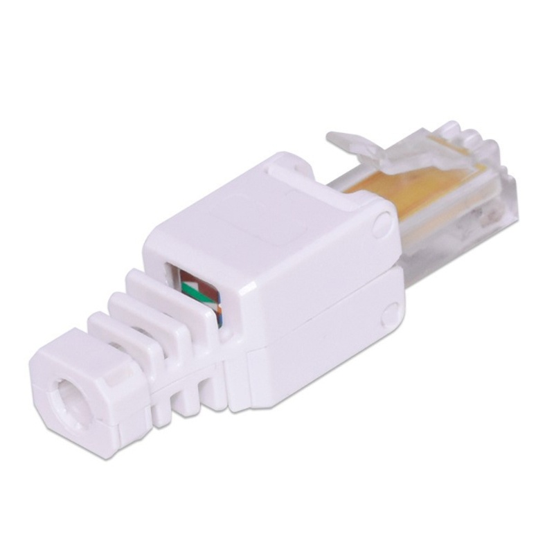 Cre Cat6 Rj45 Connector No Crimp Crystal Untuk Head Tool-free Crimping Konektor Cat6