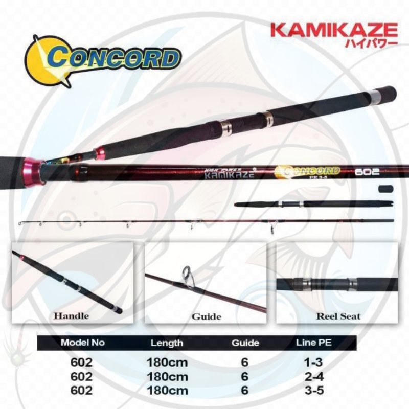 Joran Pancing Kamikaze Concord 602 180cm | Jigging