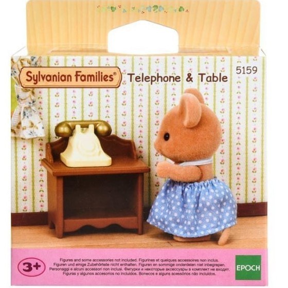 SYLVANIAN FAMILIES Telephone & Table- Miniature Boneka Karakter
