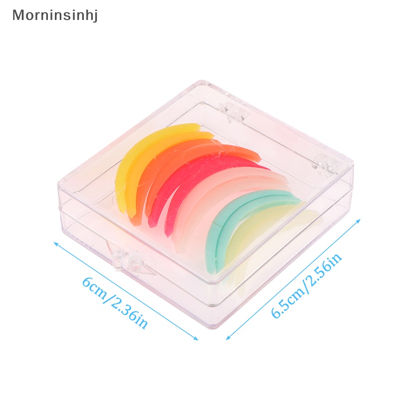 Mornin 6pasang Coloful Lash Lift Lifg Curlers Curl Silicone Shields Pads Reusable Perm id