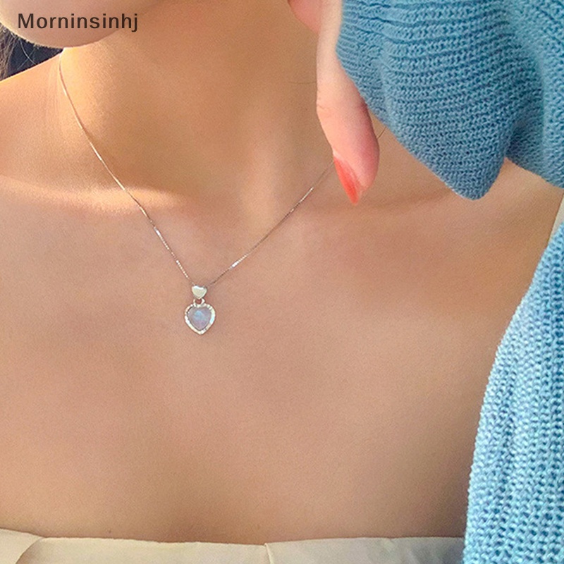 Mornin Fashion Aesthetic Hati Kristal Liontin Kalung Trendi Gelang Rantai Pergelangan Tangan Untuk Wanita Gadis Lucu Rantai Choker Kerah Perhiasan id