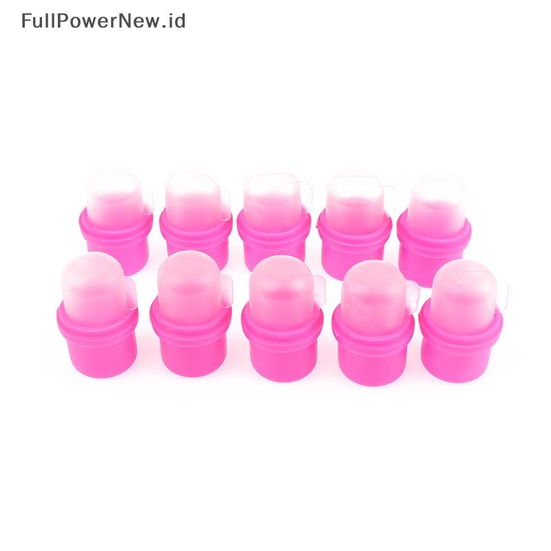 Power 10PCS Plastik Rendam Kuku UV Gel Art Polish Remover Bungkus Klip Tutup Manicure Tool ID