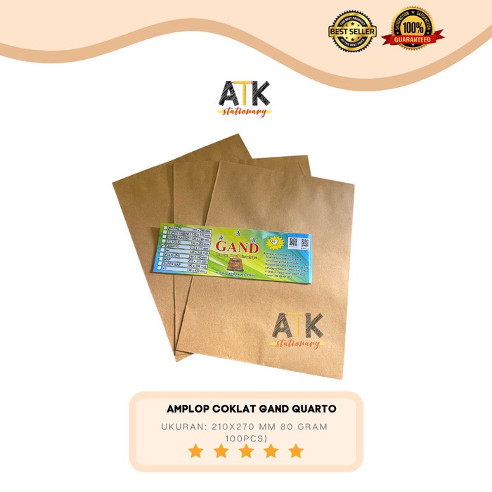 

Amplop Coklat Ukuran Kwarto WPS atk