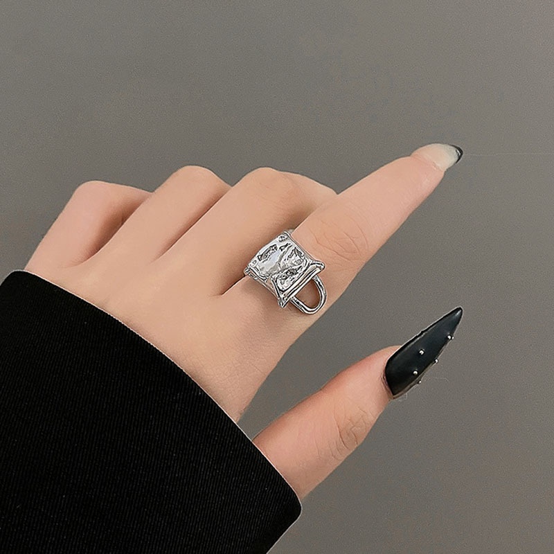 Aksesoris Cincin Lava Tidak Teratur Kepribadian Fashion Temperamen Fashion