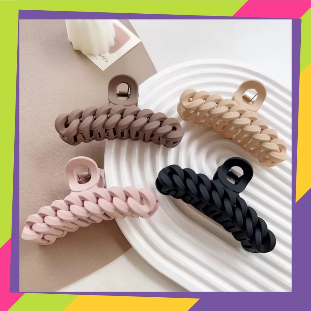 5076 / Paket usaha jepit rambut salon Korea model twist lebar 11cm isi 12pcs ( 1lusin )