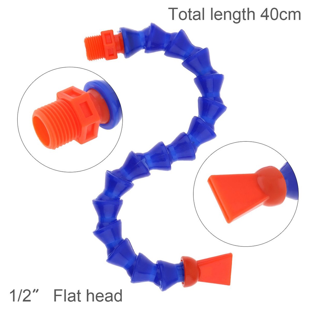 Tabung Pendingin Minyak Air Fleksibel Bahan Plastik Dengan Kepala Rata/Nozzle Kepala Bulat Untuk Mesin CNC/Milling/Mesin Bubut