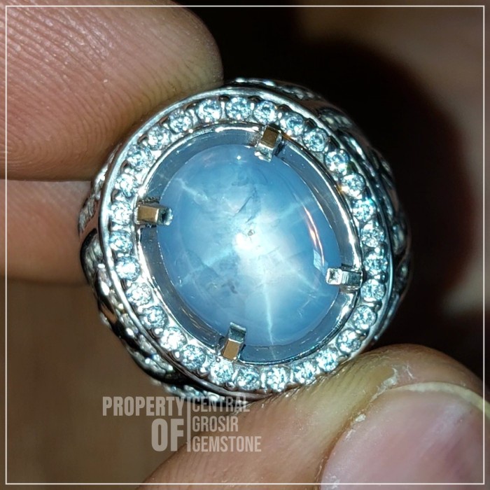 Batu Cincin Natural Blue Star Sapphire Srilanka