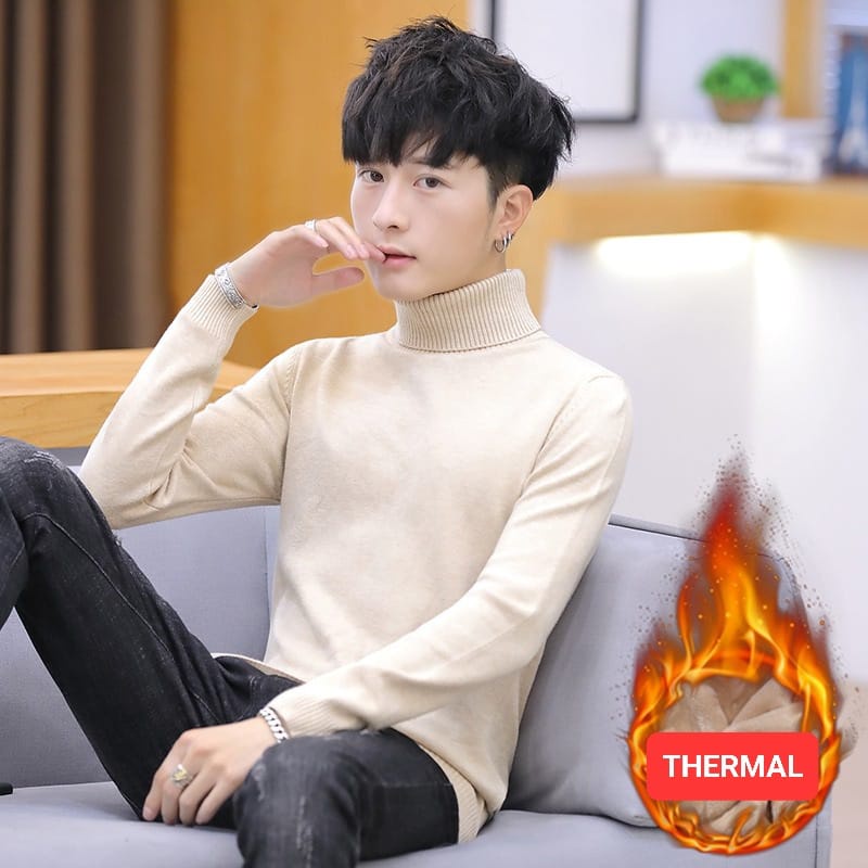 IMPORT KENT WINTER MAN KNIT WOOL BLEND TURTLENECK TOP BAJU RAJUT PRIA ALA OPPA KOREA