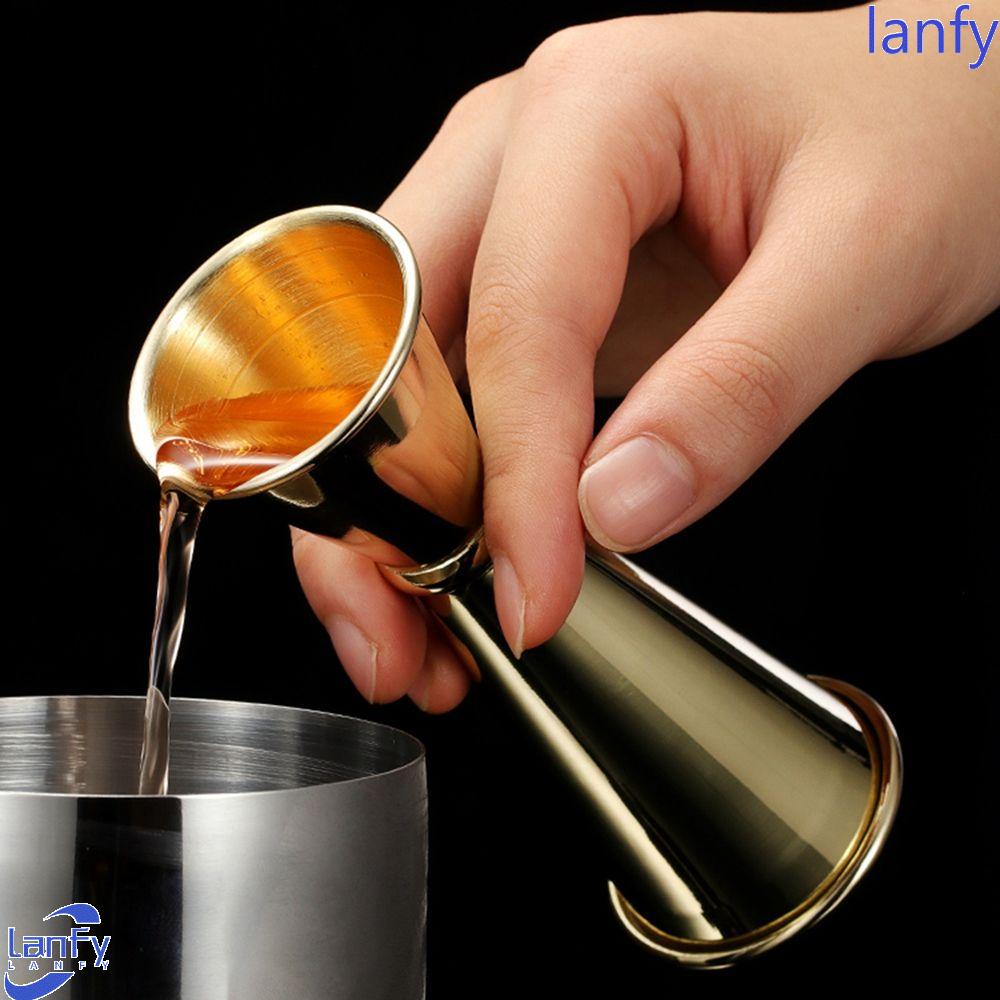 Lanfy Bar Jigger Stainless Steel Indah Jigger Pesta Club Alat Cocktail Ganda