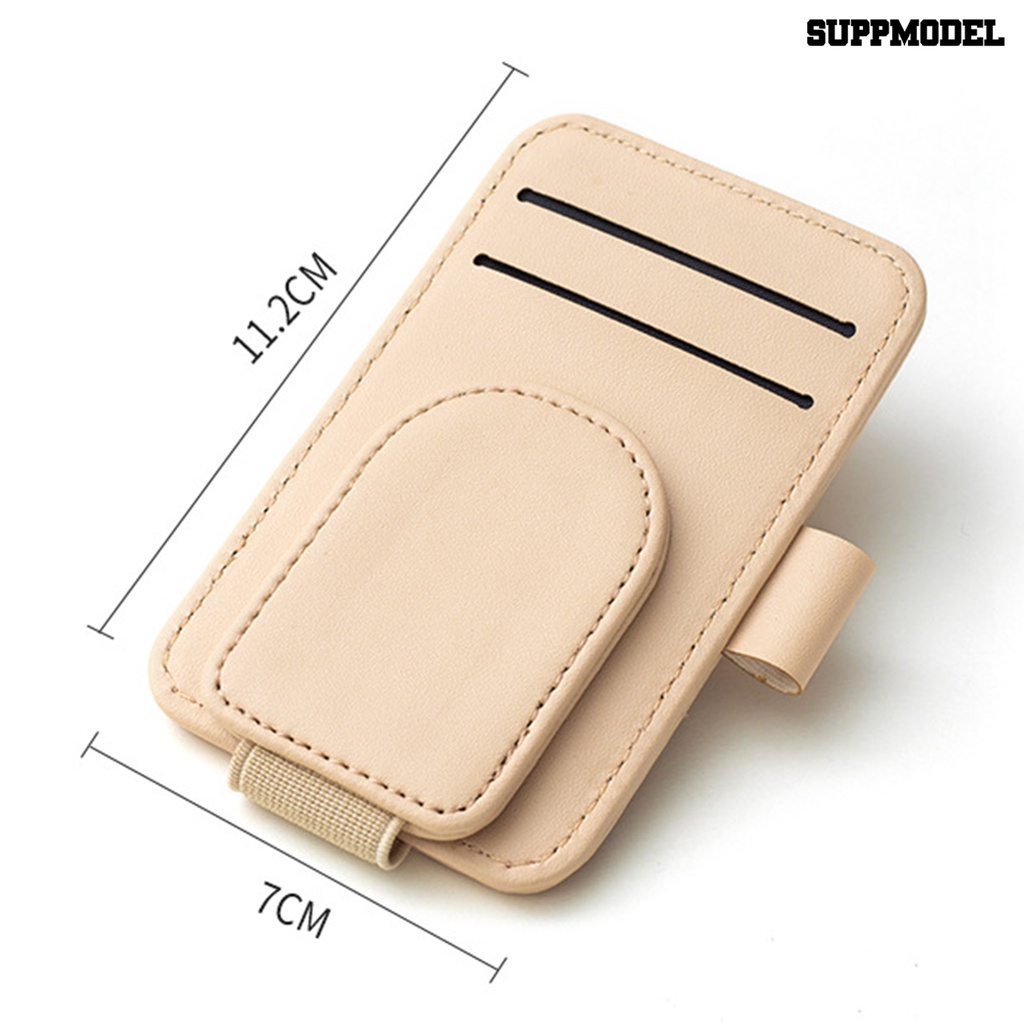 [SM] Car Visor Sunglass Holder ic Kulit Imitasi Kacamata Pulpen Kartu Klip Kacamata Gantungan Mounter Aksesoris Visor Mobil