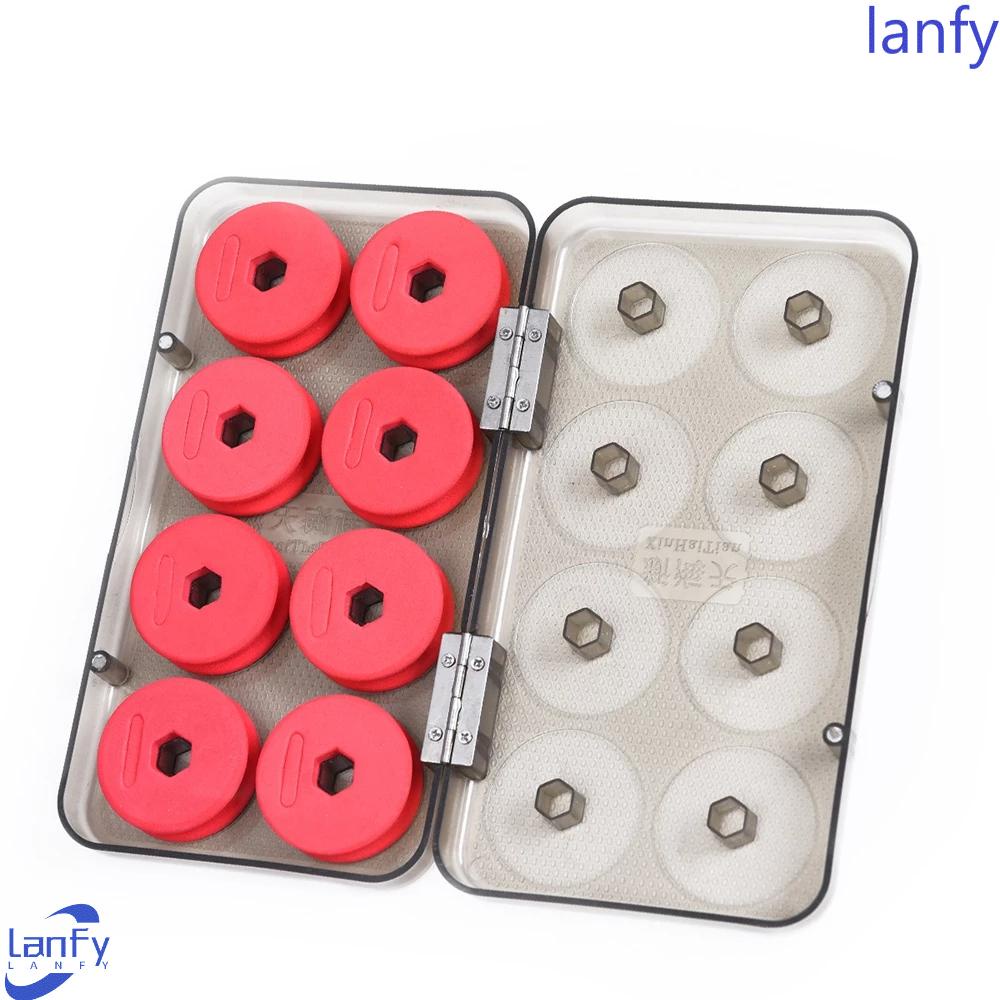 Lanfy Poros Pancing Merah 8/16Pcs Tackle Box Spools