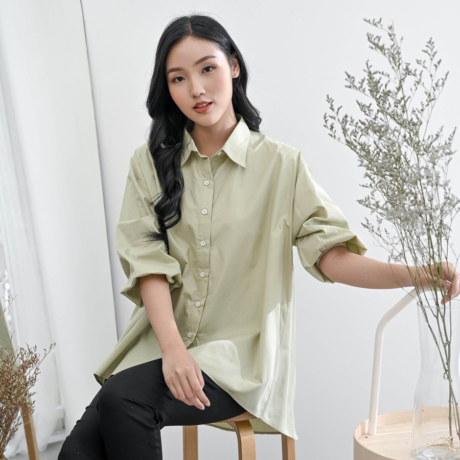 Ms Daisy Gianna Oversized Shirt Baju Atasan Kemeja Wanita Kasual