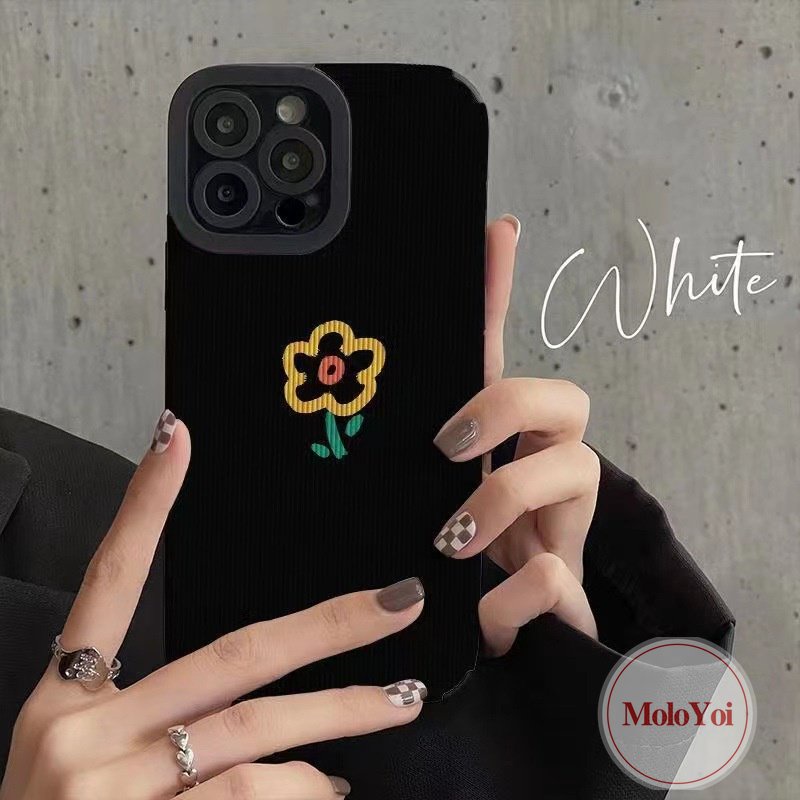 Musim Panas Segar Floral Mewah Tekstur Kulit Case Kompatibel Untuk IPhone XR 7Plus 11 13 12 14 Pro MAX 7 8 Plus X XS MAX Lukisan Minyak Flowers Telepon Shockproof Soft Cover