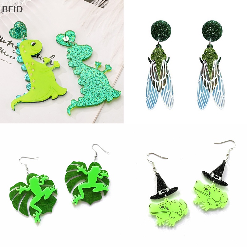 [BFID] 1pasang Anting Dinosaurus Akrilik Anting Kepiting Cicada Pribadi Kreativitas Interesg Koala Ear Stud Untuk Wanita Perhiasan Hadiah [ID]