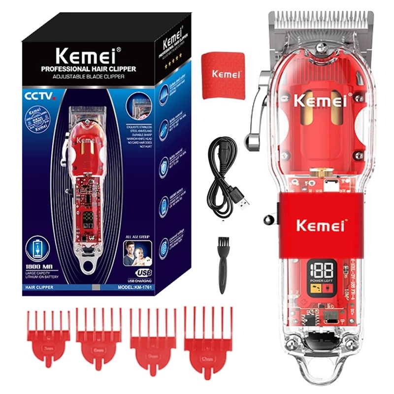 AKN88 - KEMEI KM-1761 - Professional Electric Hair Clipper - Alat Cukur Rambut