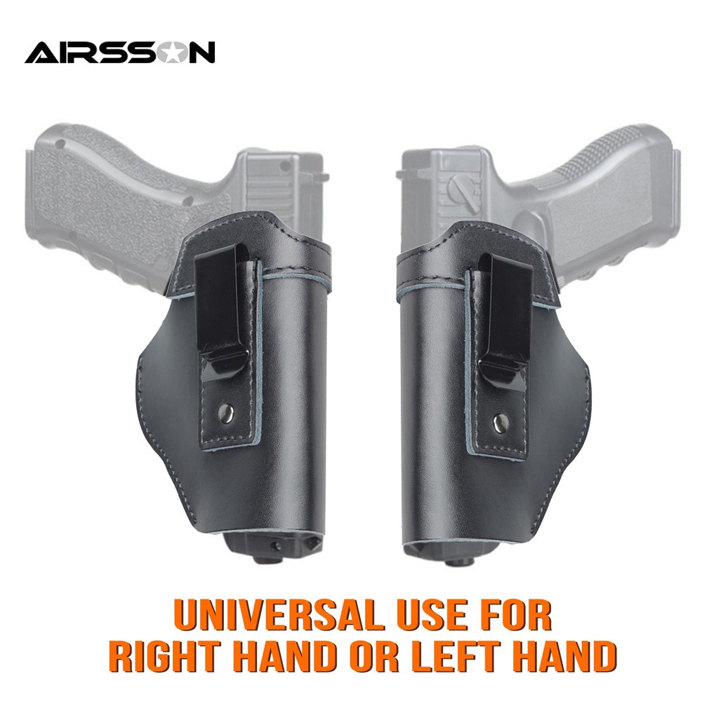 Universal Leather Concealed Carry Gun Holster Tactical IWB Pistol Holster Clip Case for Glock 17 19