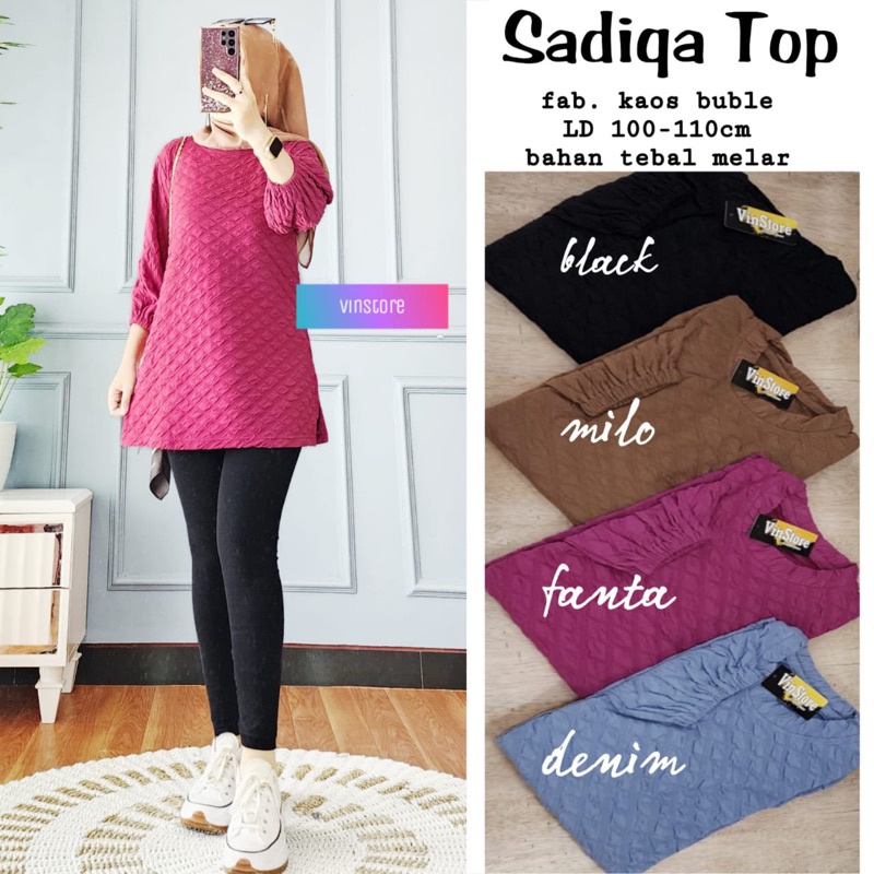 SADIQA TOP ORI VINSTORE | Kaos Buble