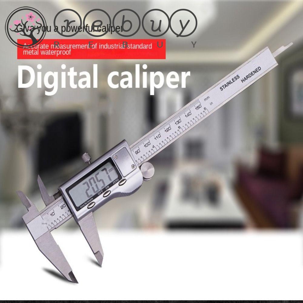 Rebuy Jangka Sorong Digital Elektronik 0-150mm Stainless Steel Digital Ruler Micrometer