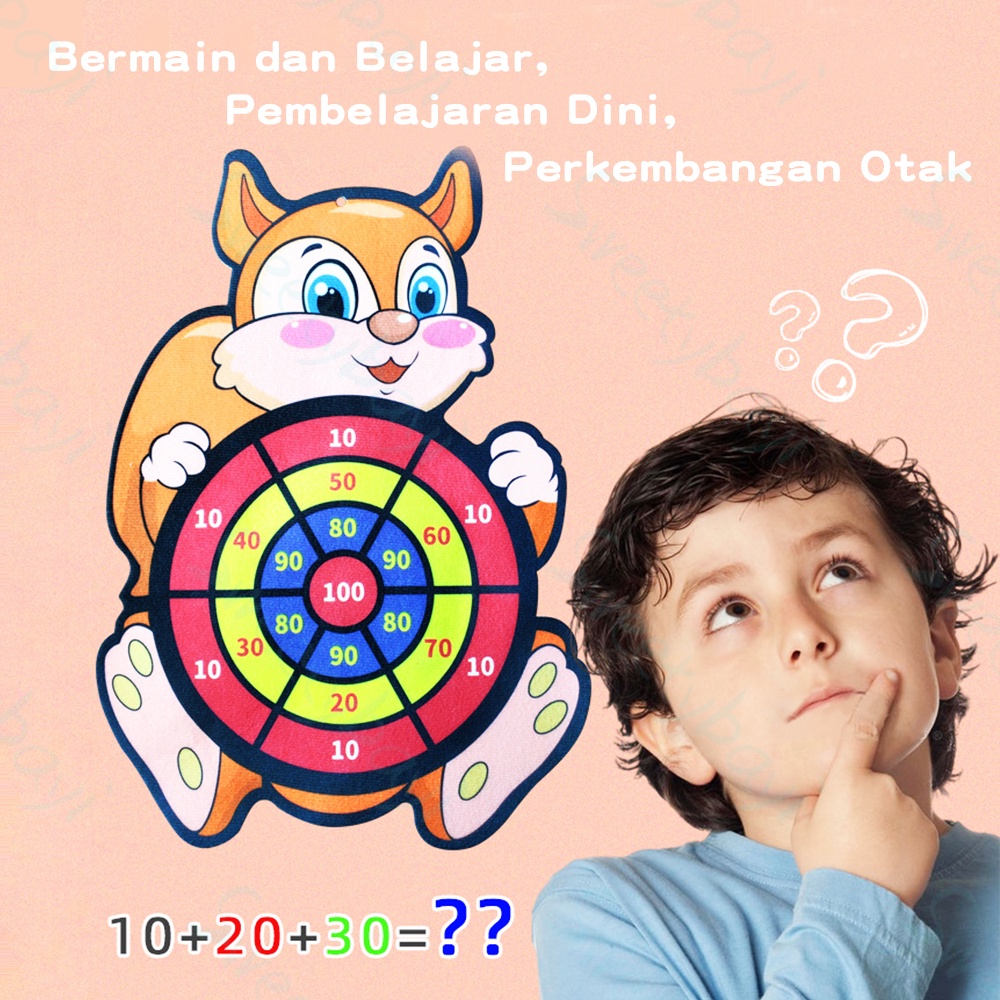 SweetyBayi Mainan lempar papan dart board ball target lempar bola dart Papan panah anak