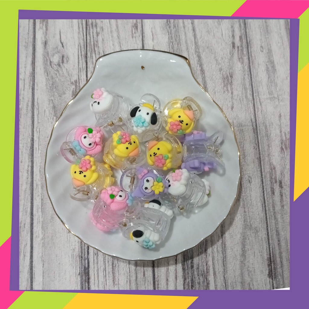 5094 / Paket usaha jepit rambut sanrio lucu / Jedai rambut anak ala korea [ isi 6pcs &amp; 3pcs ]