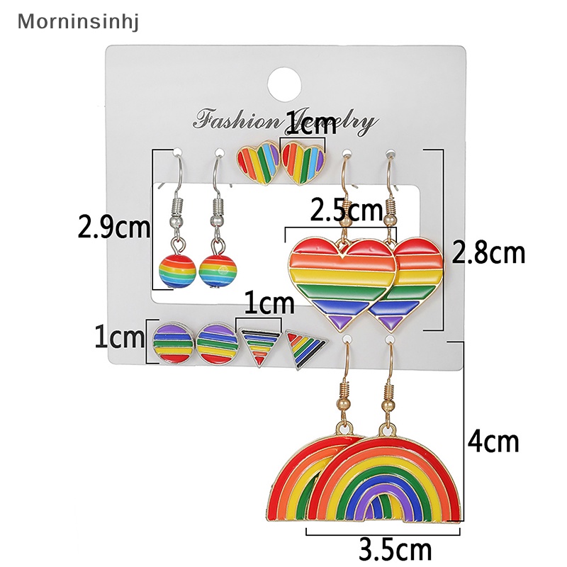 Mornin 1Set Kreatif Ins Gaya Hujan Menjuntai Anting Paduan Ringan Drip Minyak Cinta Hati Telinga Studs Untuk Wanita Fashion Perhiasan Hadiah id