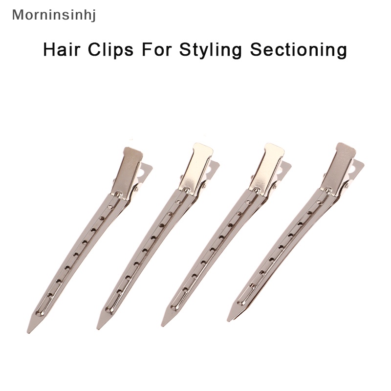 Mornin 10Pcs Klip Rambut Logam Untuk Styling Sectioning Salon Profesional Jepit Rambut Penjepit Rambut Akar Berbulu DIY Klip Alat Aksesoris Rambut id