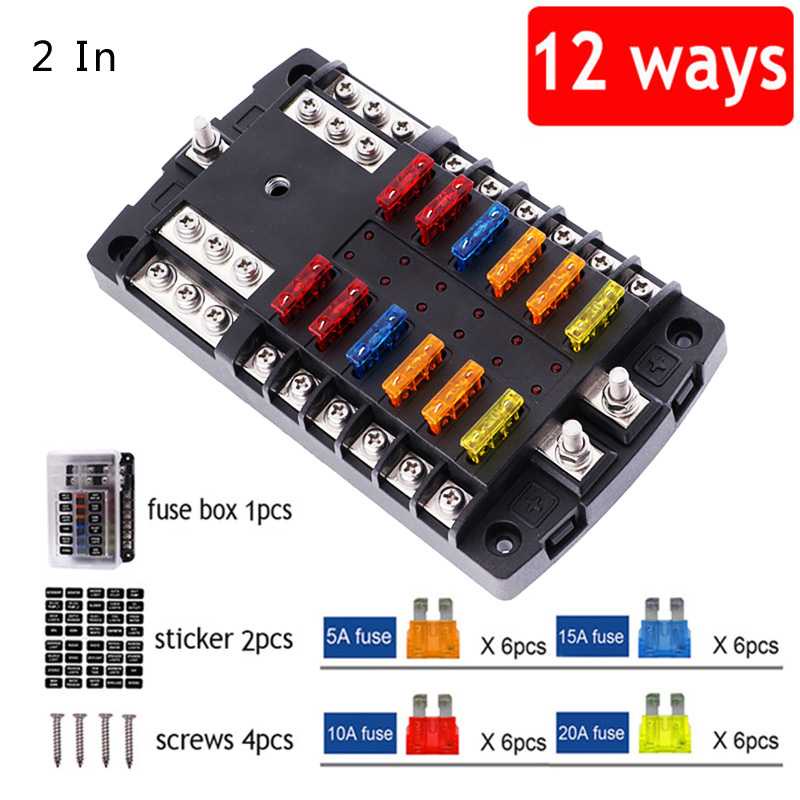 Kotak Sekring Car Fuse Box 12 Way Positive and Negative BURNHILDA