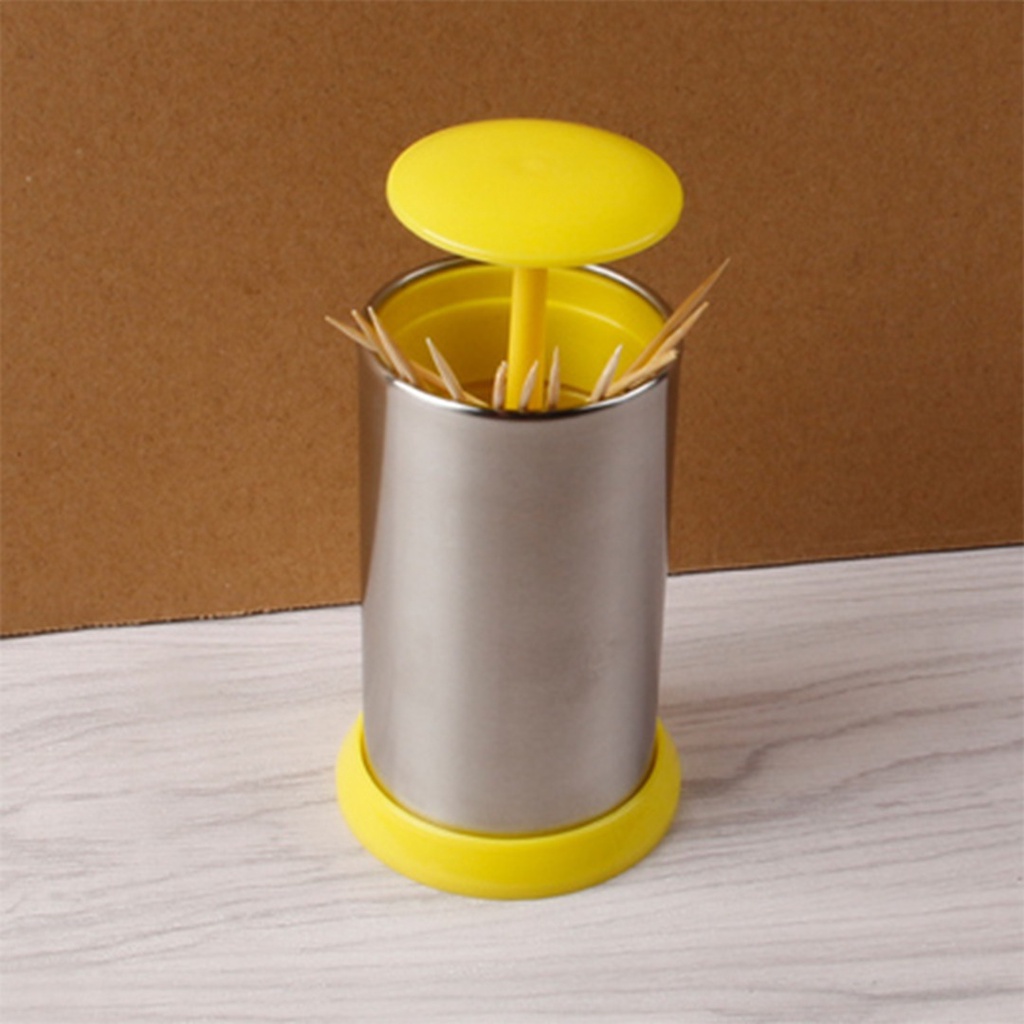 Murah Lebay S290 Wadah Tempat Tusuk Gigi  Automatic Pop-Up Stainless