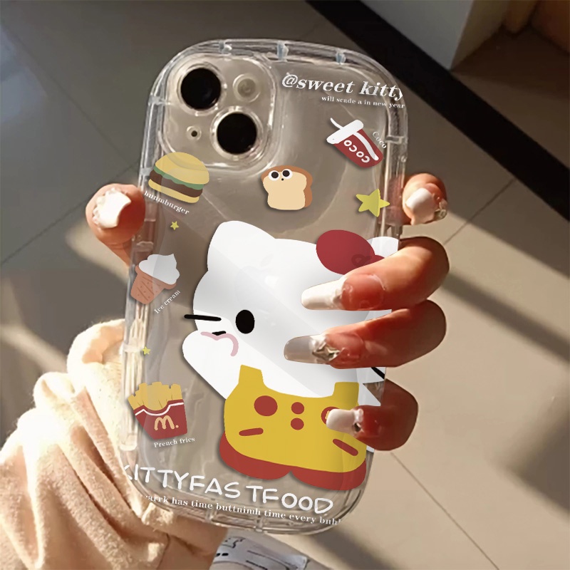 Casing Ponsel Transparan Kucing Lucu Kompatibel Untuk IPhone Casing14 13 12 11 Pro Max XS X XR Silikon Lembut Shockproof Cover Cell Precticer